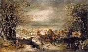 Joos de Momper Winter Landscape with The Flight into Egypt Germany oil painting artist